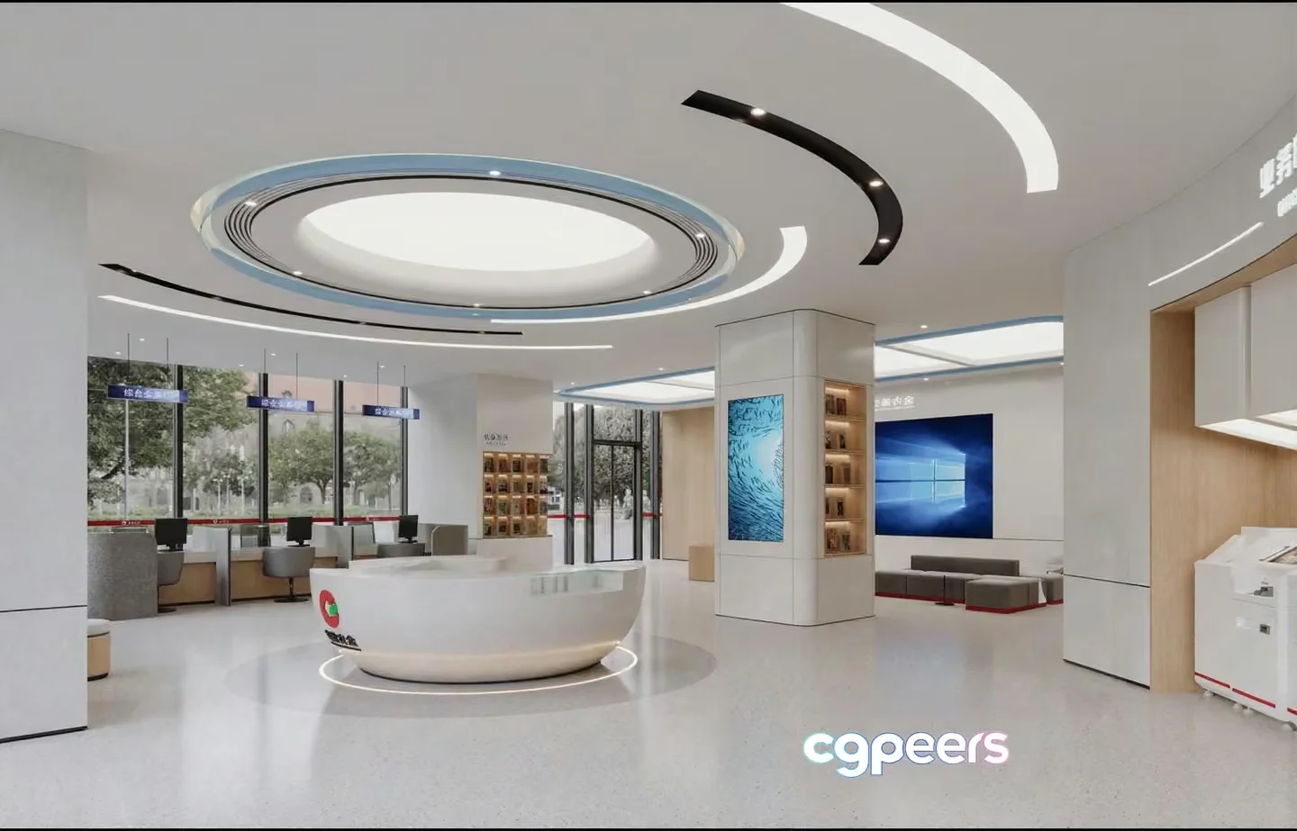 Modern Office Space 3D Model – 5974 – CORONA Render
