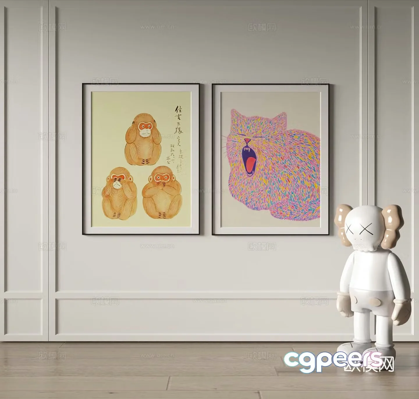 Nordic decorative painting 3d model