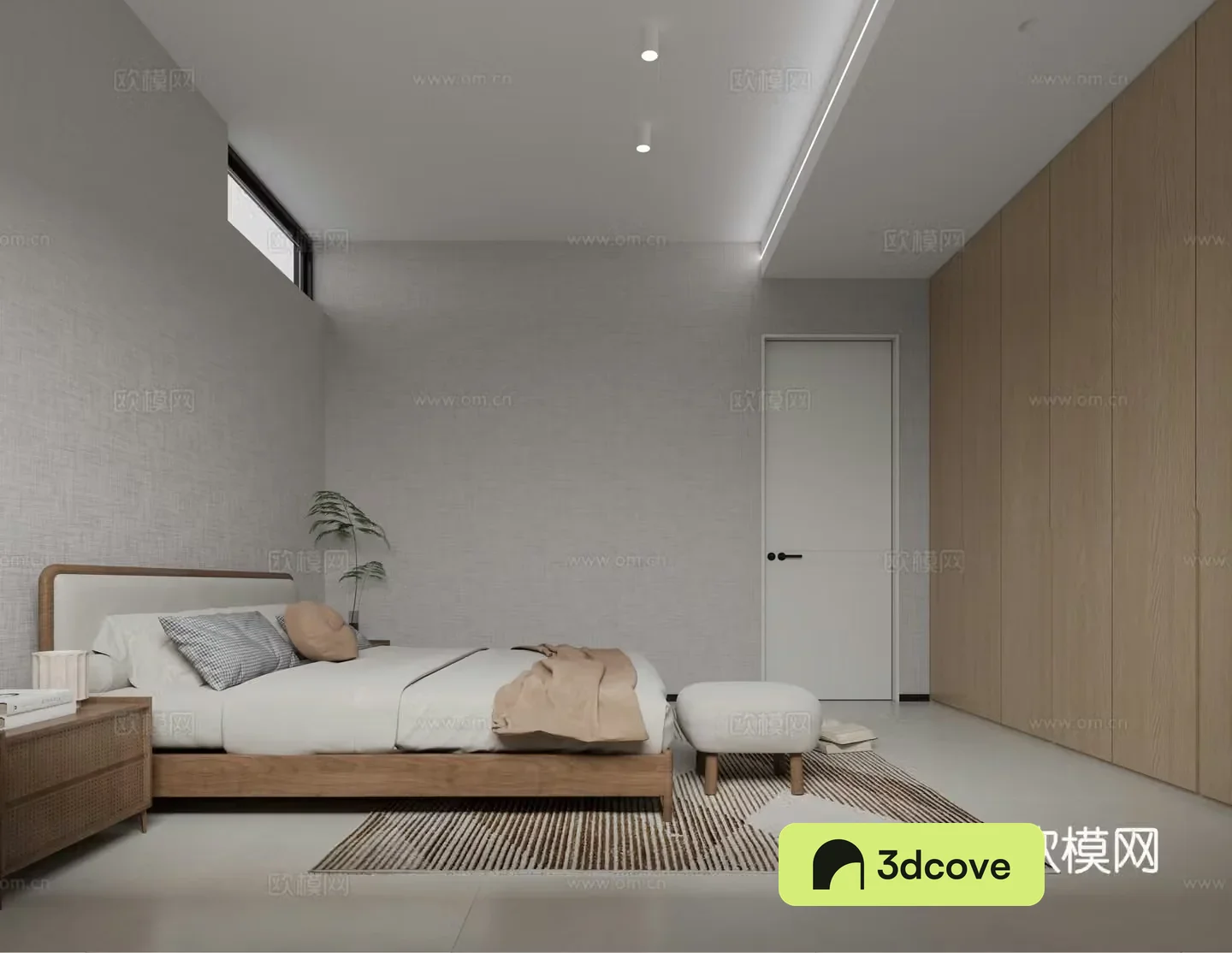 Modern minimalist bedroom Nanny room