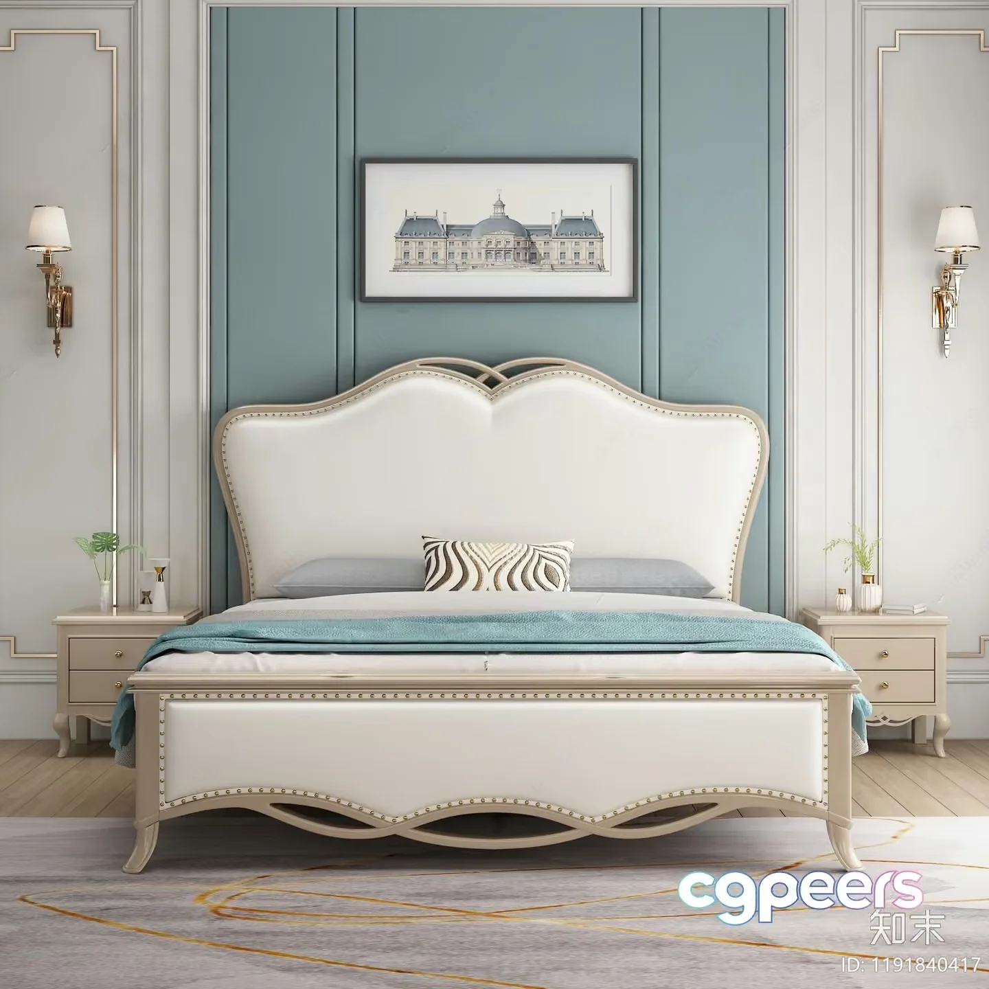 A Modern Bedroom 3D Model – 12764 – VRAY Render