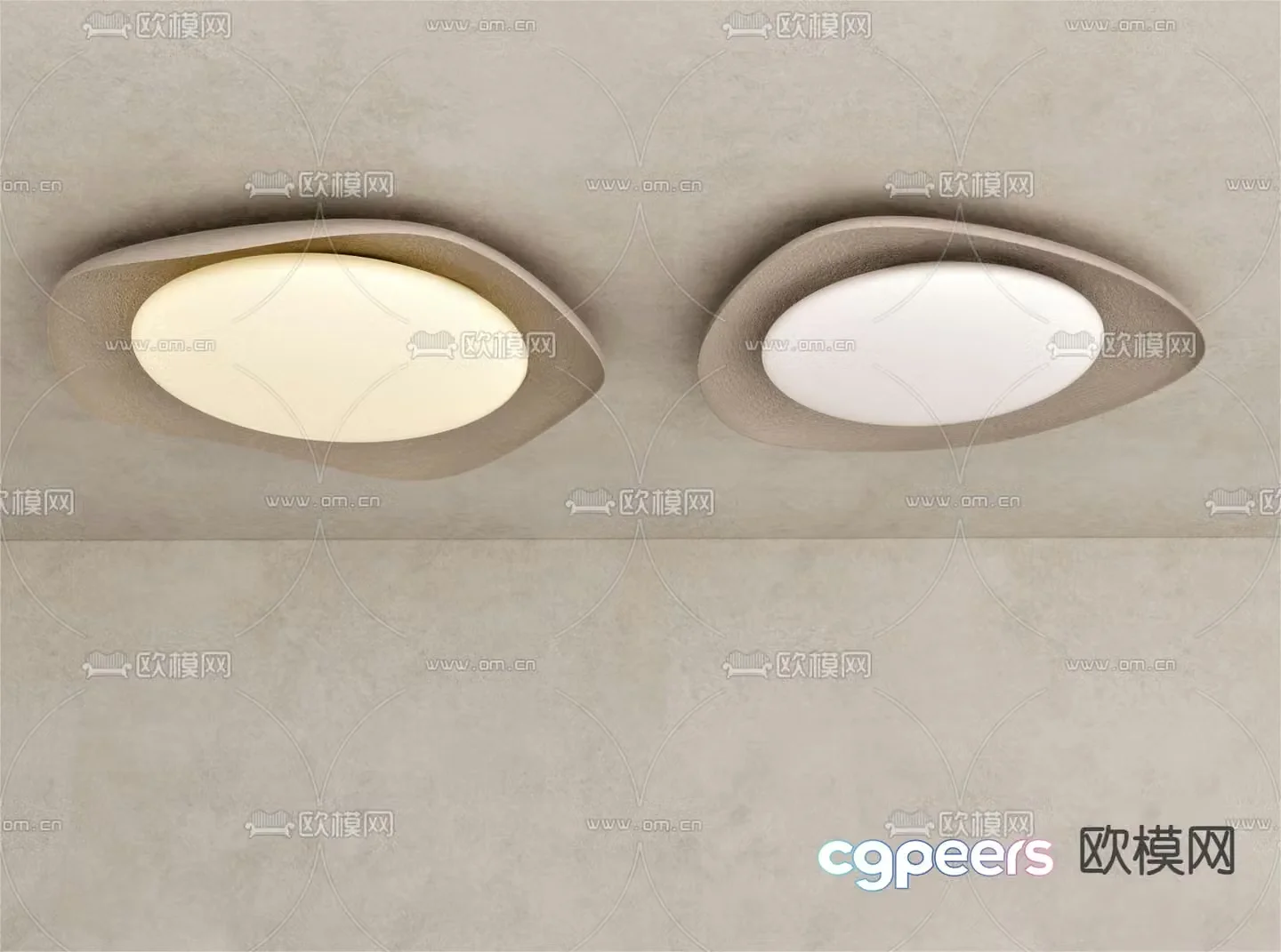 Wabi-sabi ceiling lamp bedroom lamp 3d model