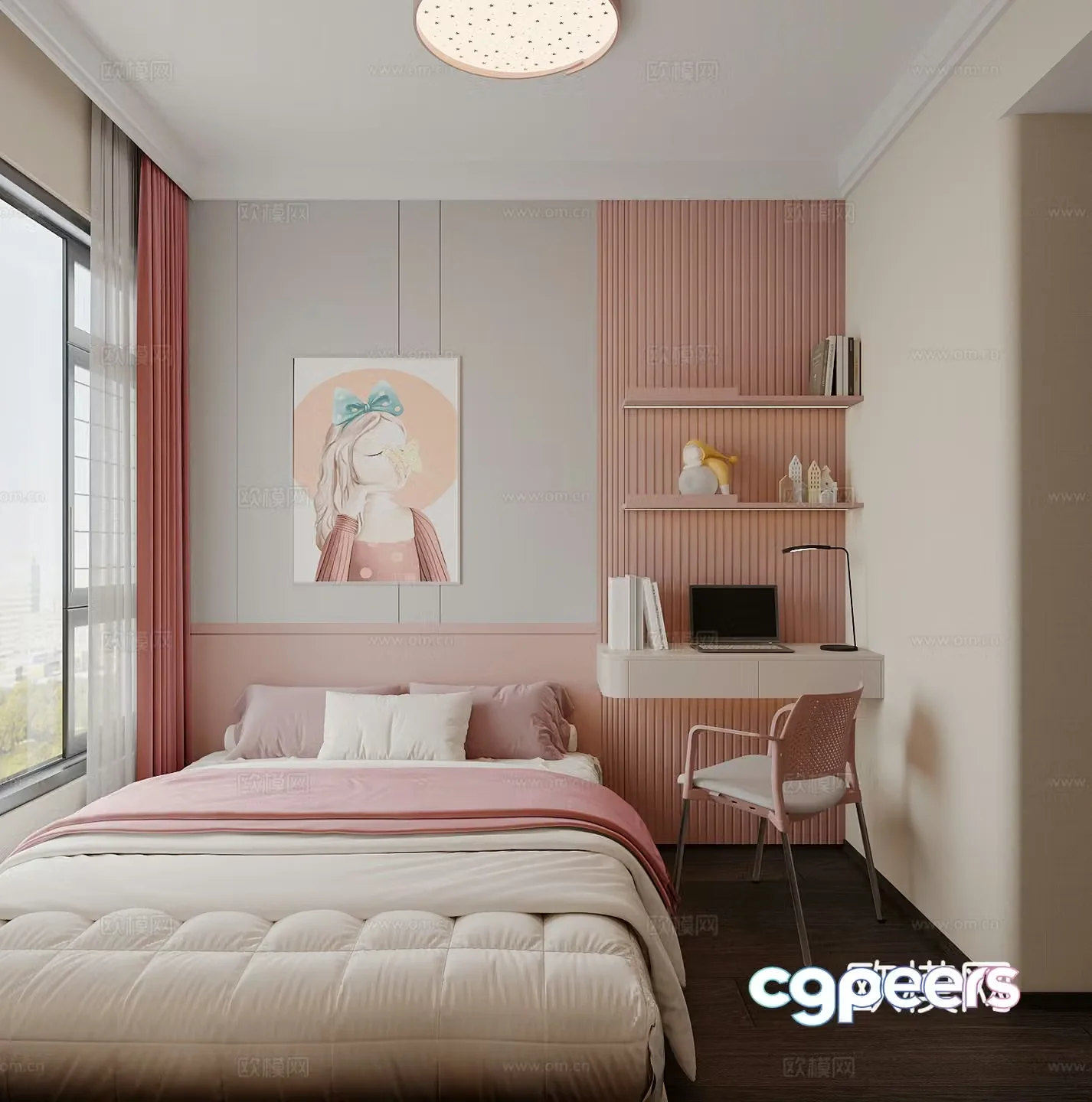 Modern children’s room daughter’s room 3d model