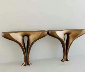 Two Bronze Tables 3D Model – 6239 – CORONA Render