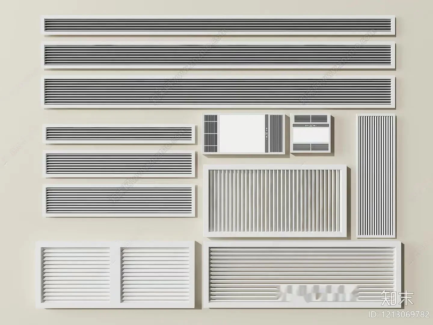 The Main Subject Is A Collection Of Vents And The Key Characteristic Is That 3D Model – 3296 – VRAY Render