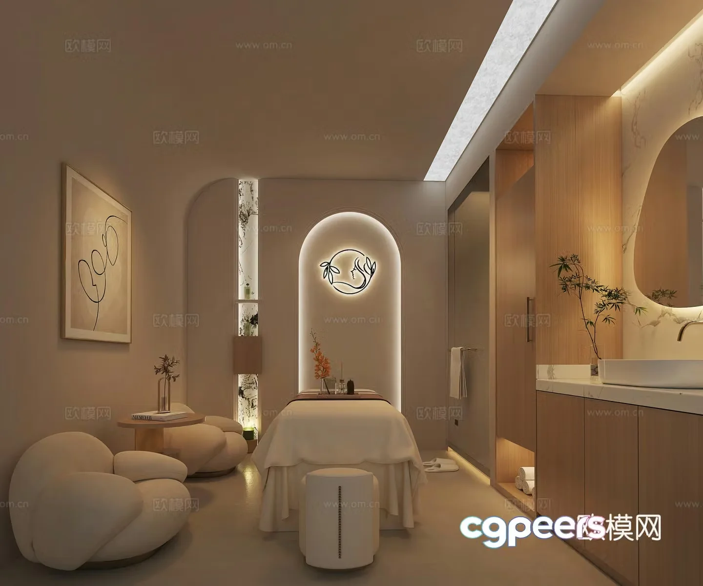 Modern beauty salon beauty salon private room beauty salon spa beauty salon rest area 3D model