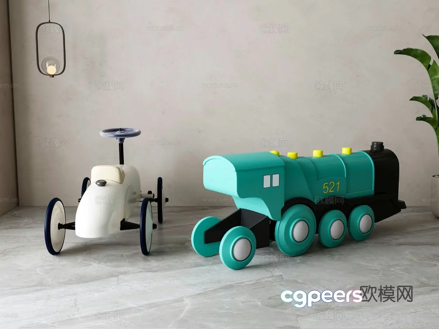 Modern children’s toy car 3d model