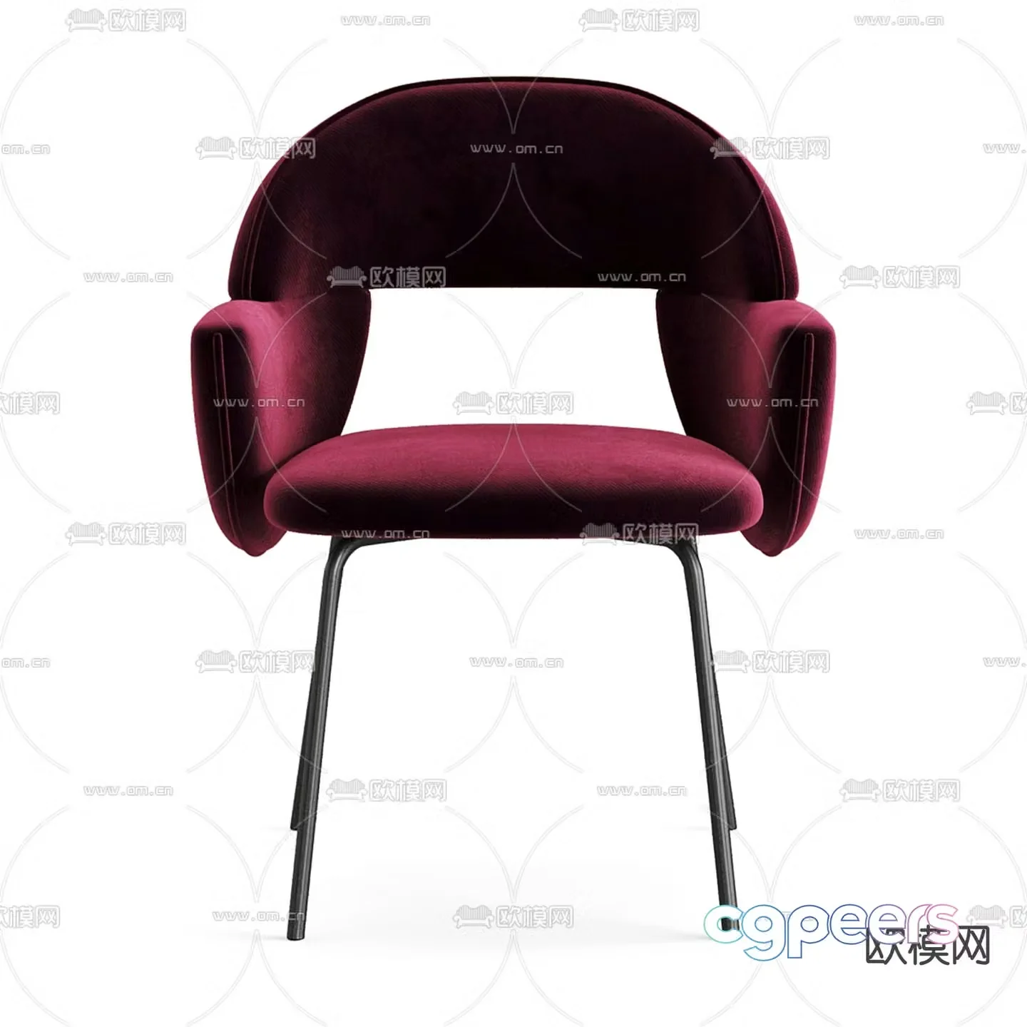 Modern chair single chair leisure chair 3d model