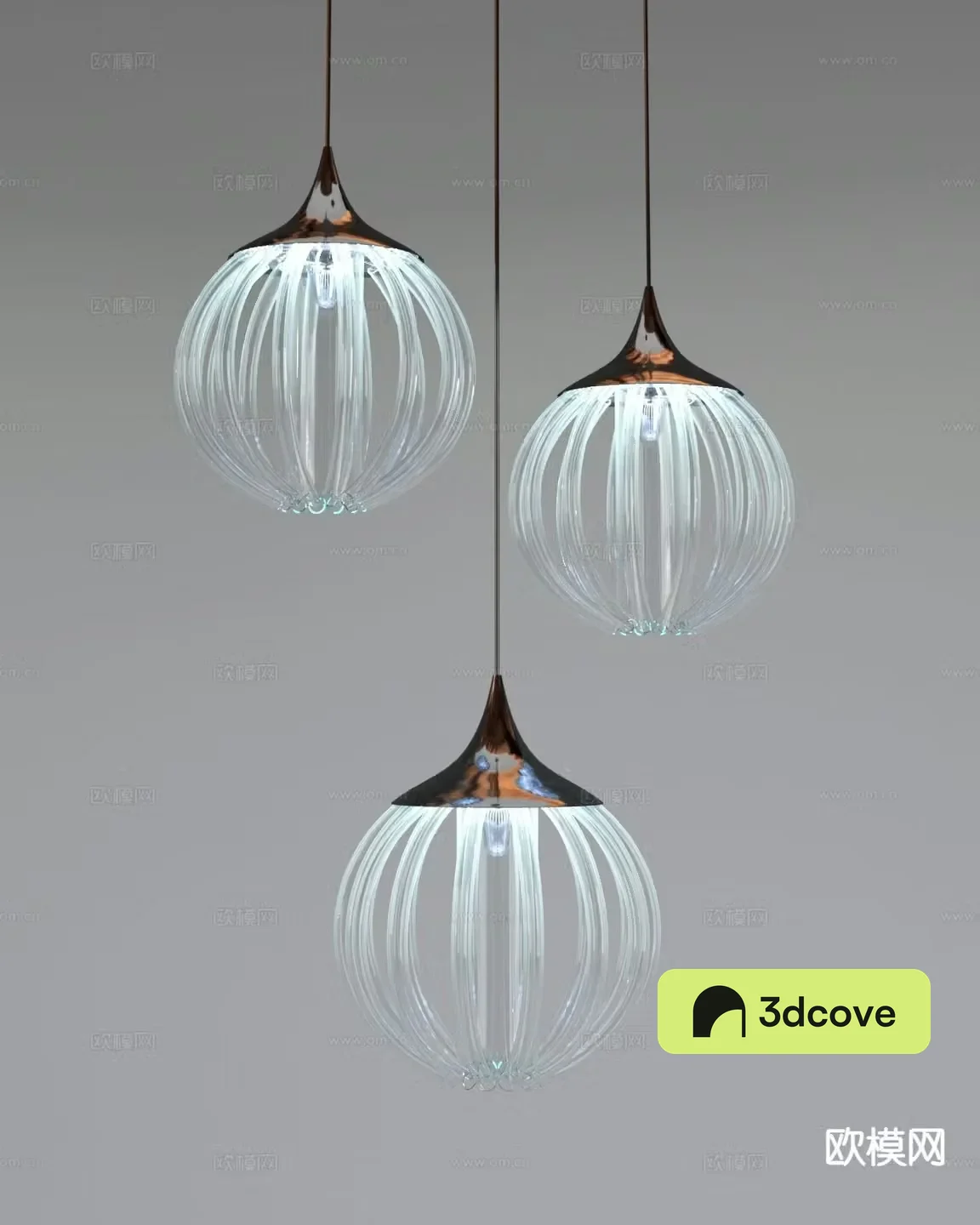 Modern glass chandelier