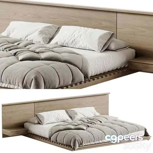 3ds Max Free – Japandi Style Bed 02