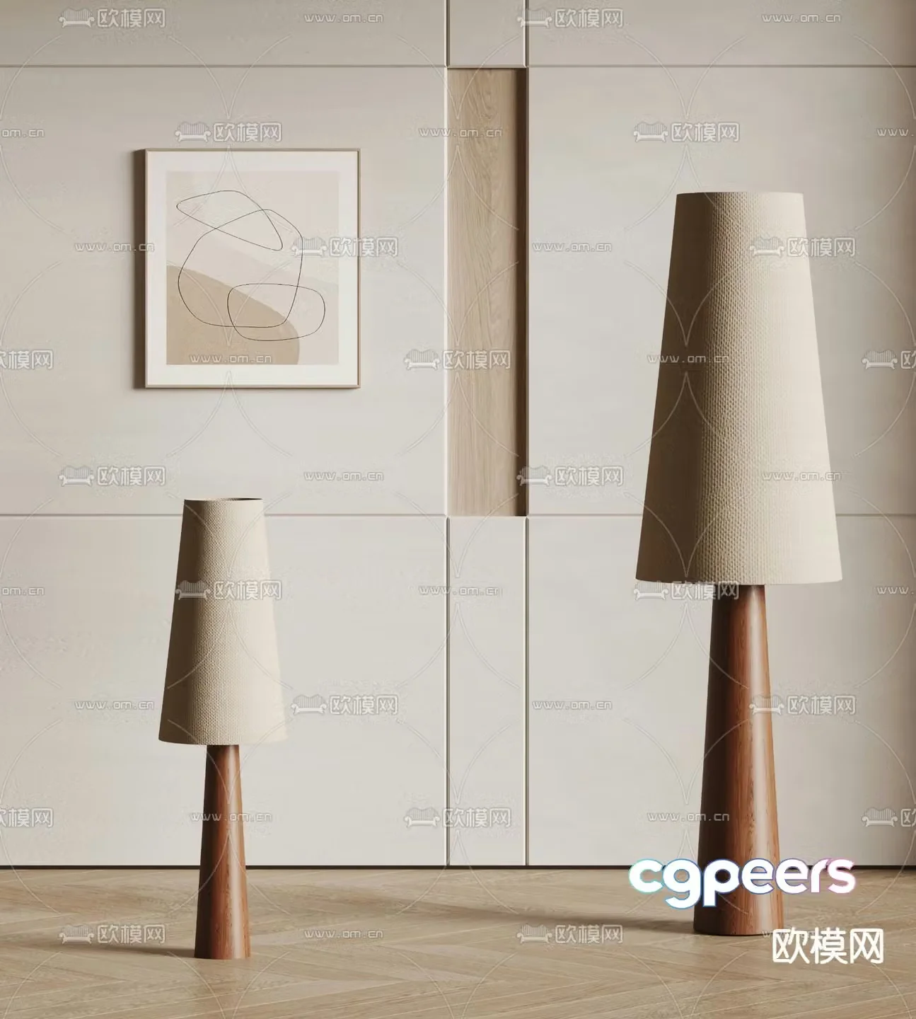Wasabi wind floor lamp 3d model