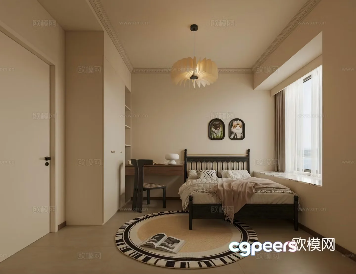French bedroom 3d model