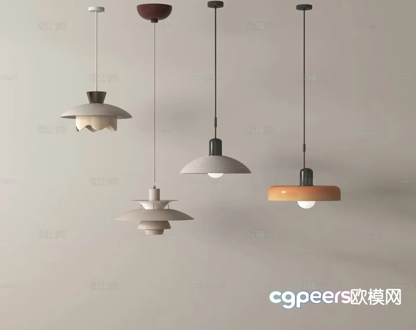 Bedside small chandelier 3d model