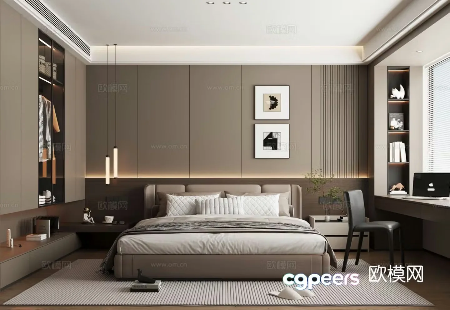 Modern bedroom Master bedroom Guest bedroom Second bedroom Master room 3D model