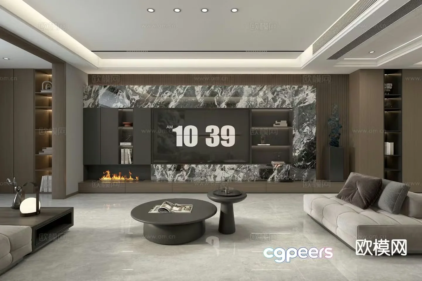 Modern living room 3d model
