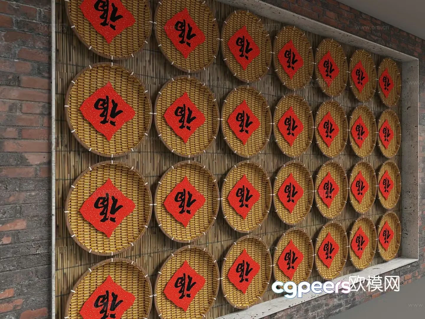 Modern background wall 3d model