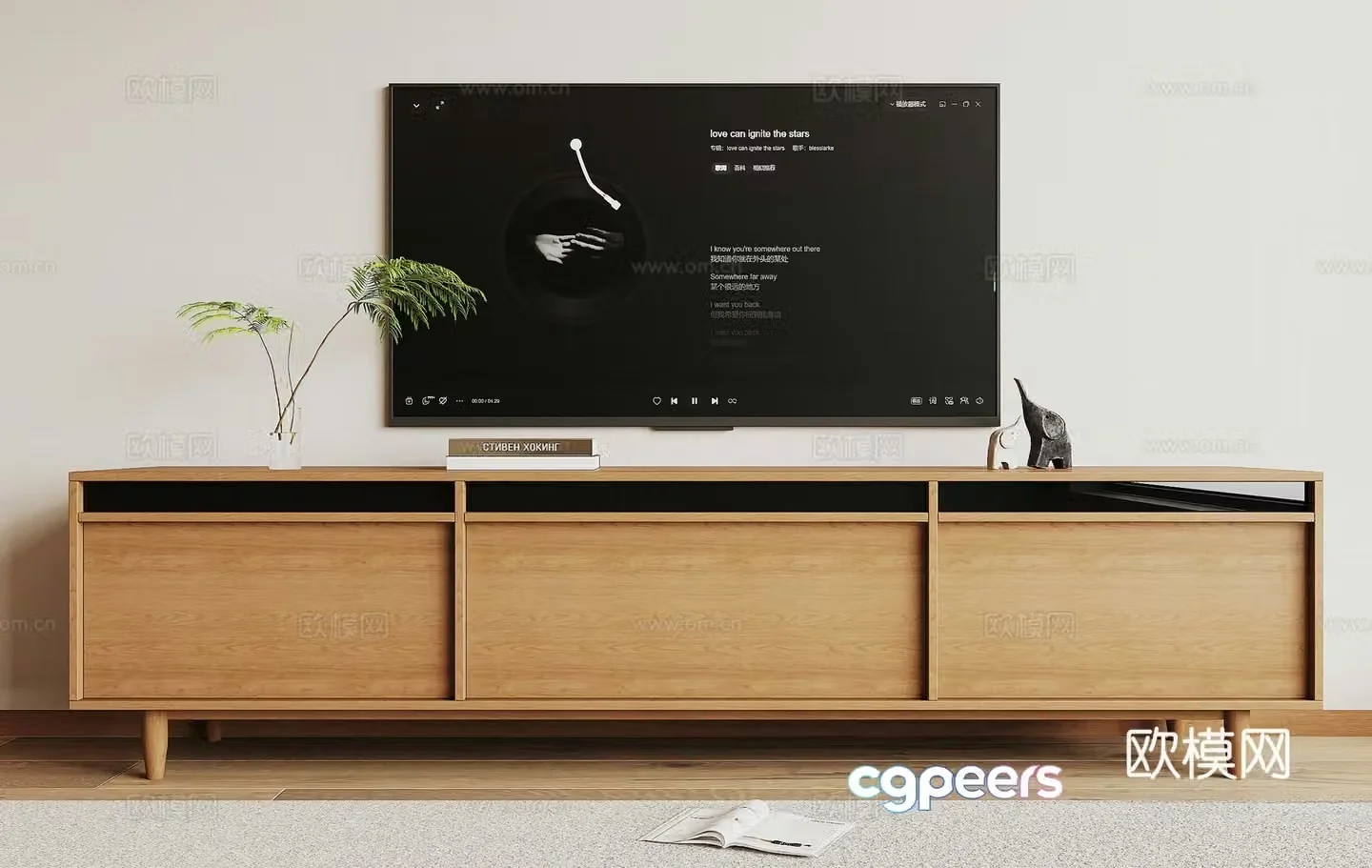 Modern TV cabinet 3d model