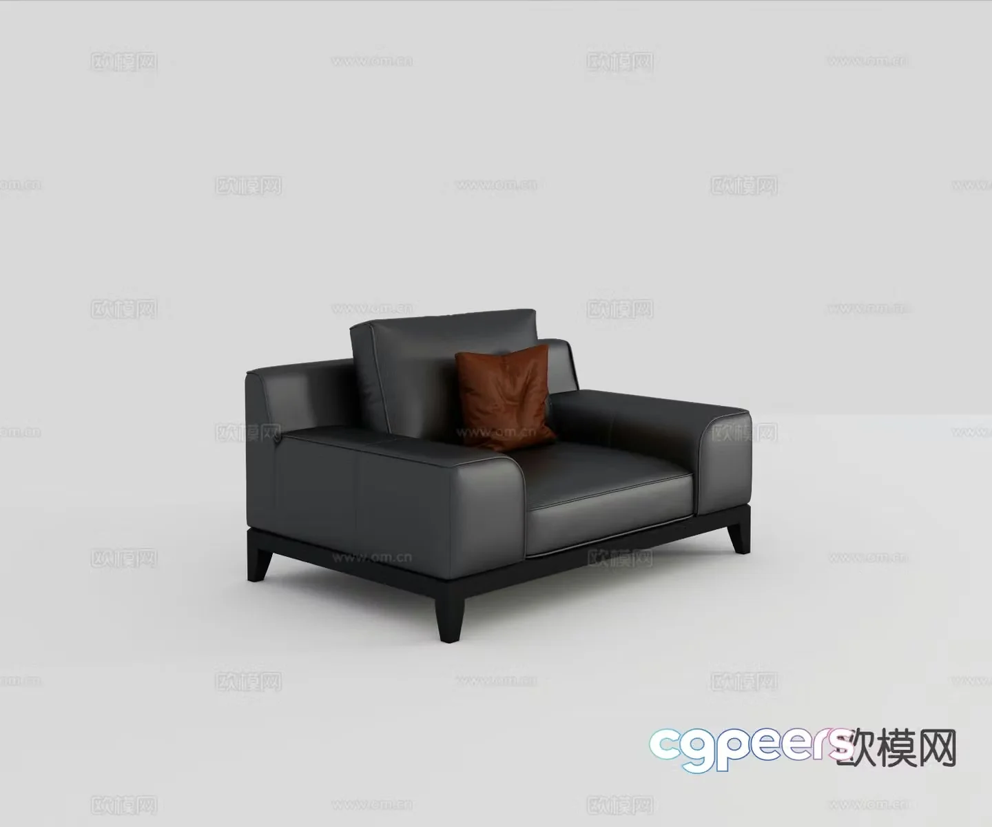 Modern single sofa 3d model