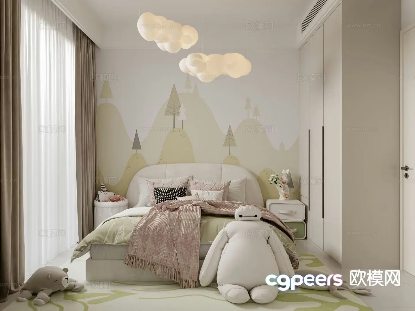 Modern children’s room children’s room 3d model