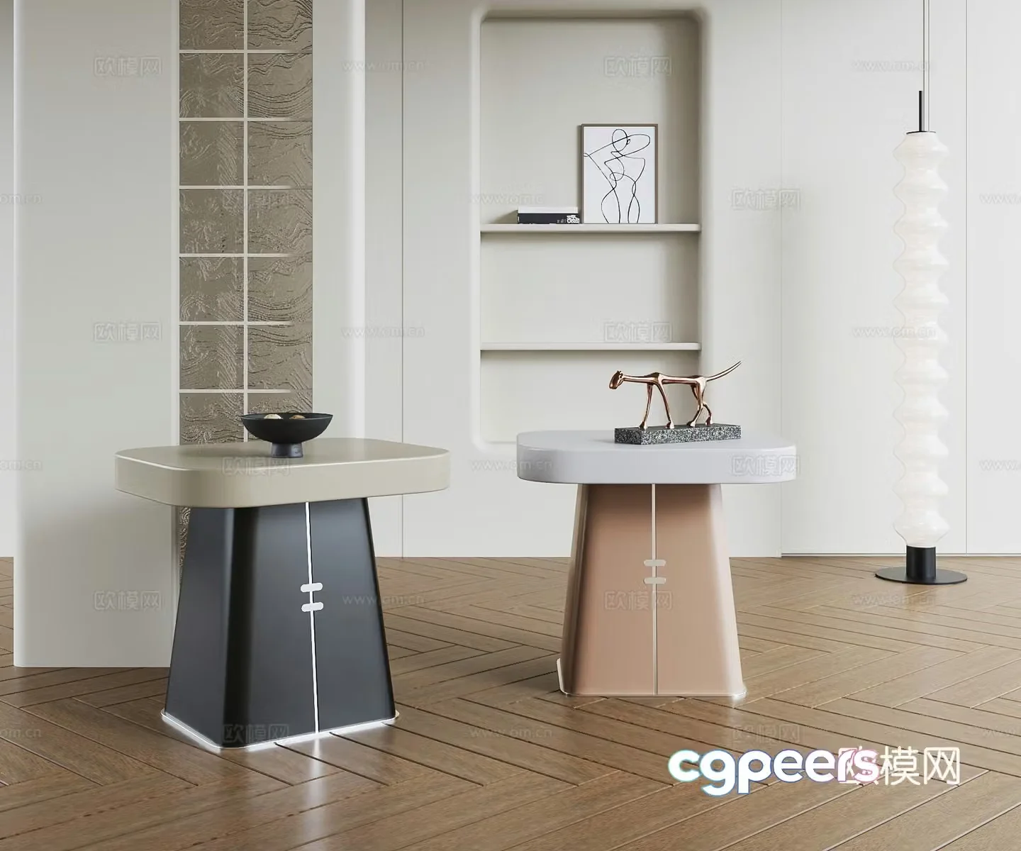 Modern side table 3D model