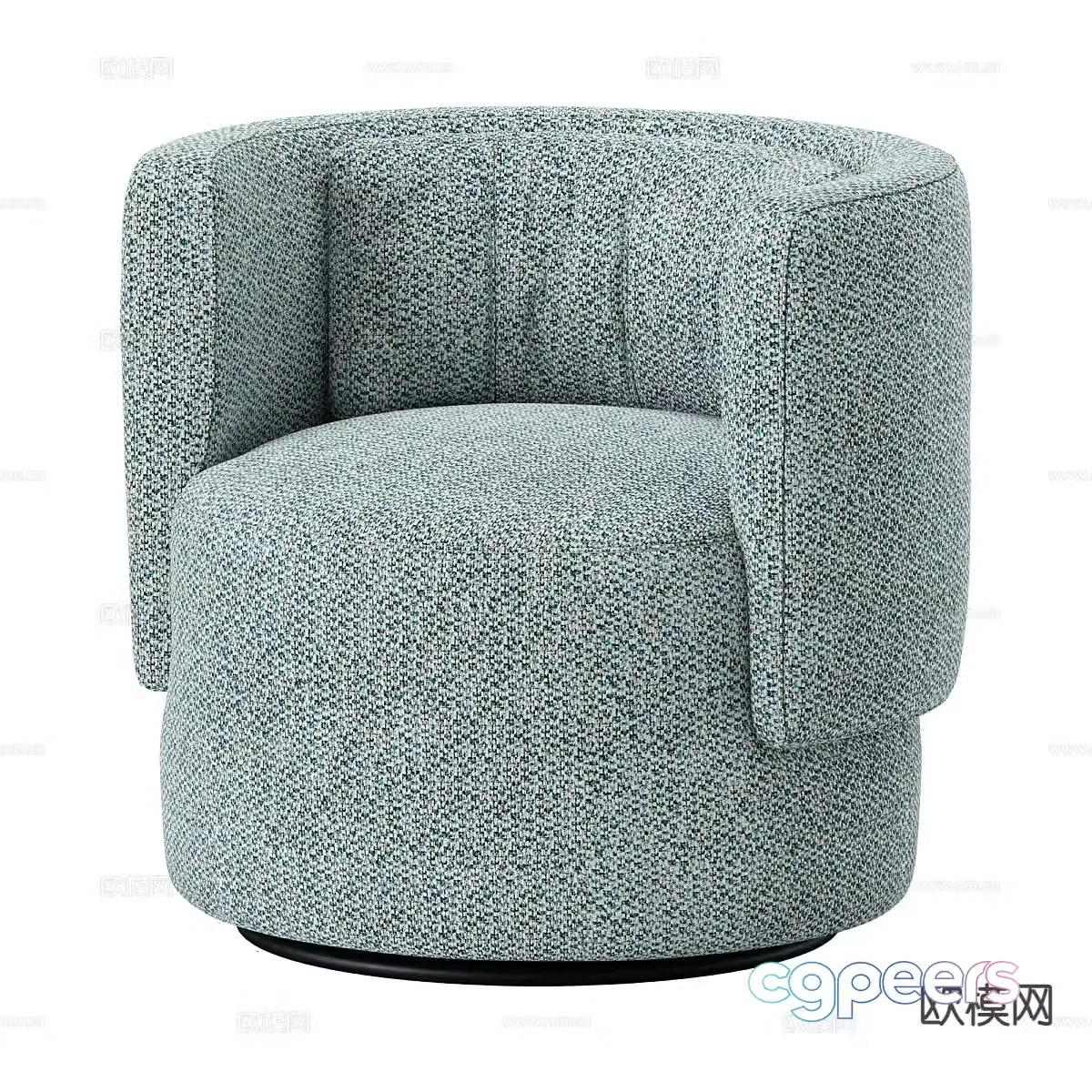 Single sofa upholstered sofa 3d model