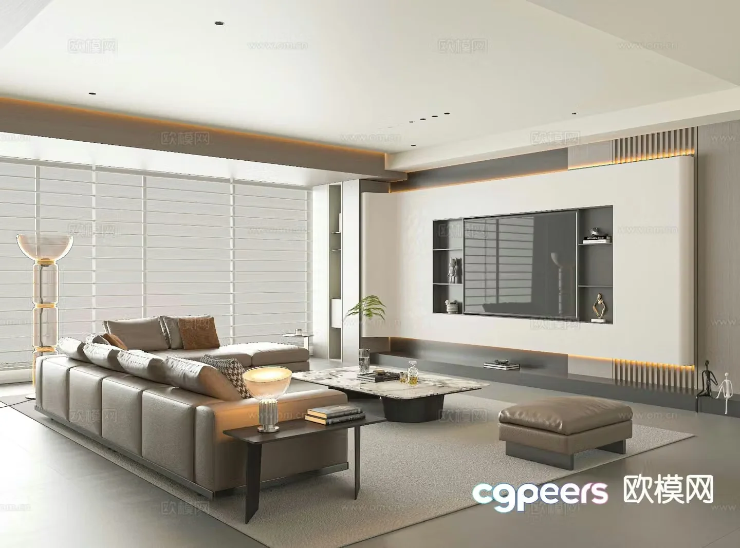 Modern living room 3d model