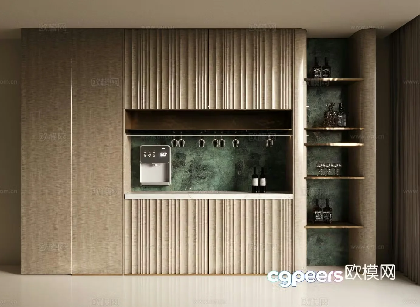 Make a sideboard first finished sideboard wine cabinet 3D model
