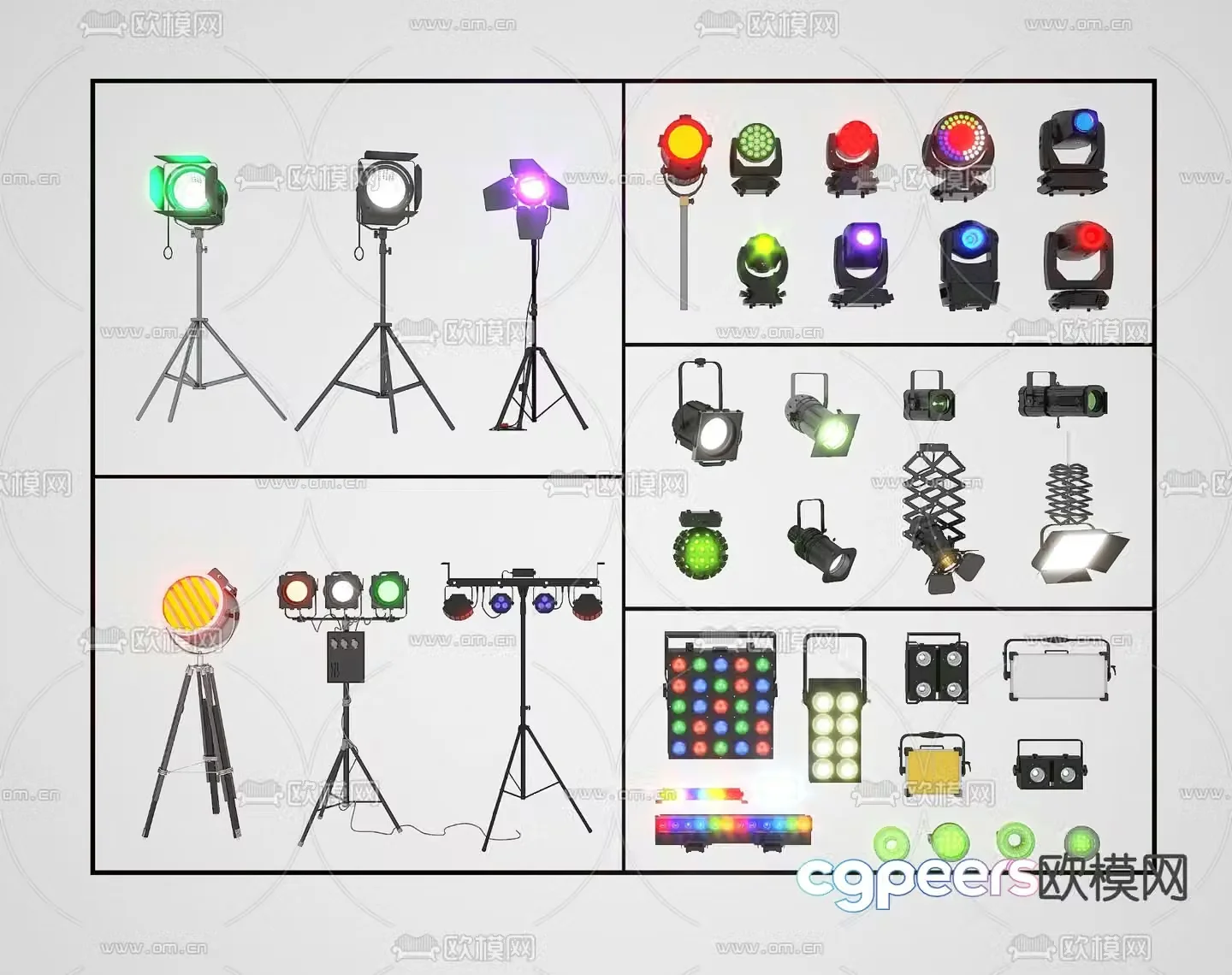 stage light stage spotlight 3d model