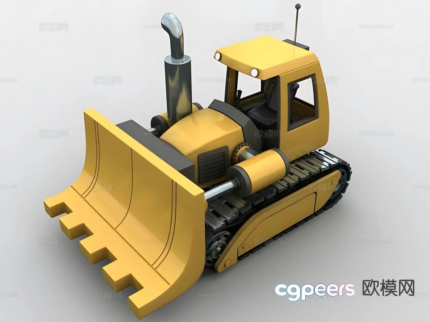 bulldozer toy 3d model