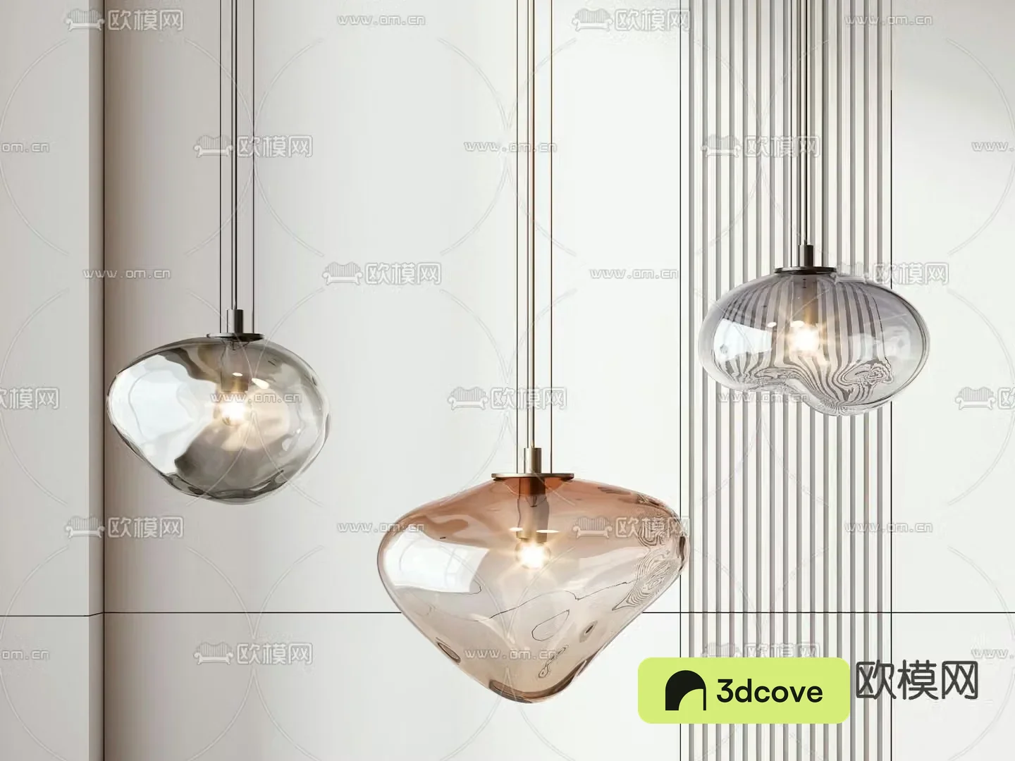 Glass small chandelier