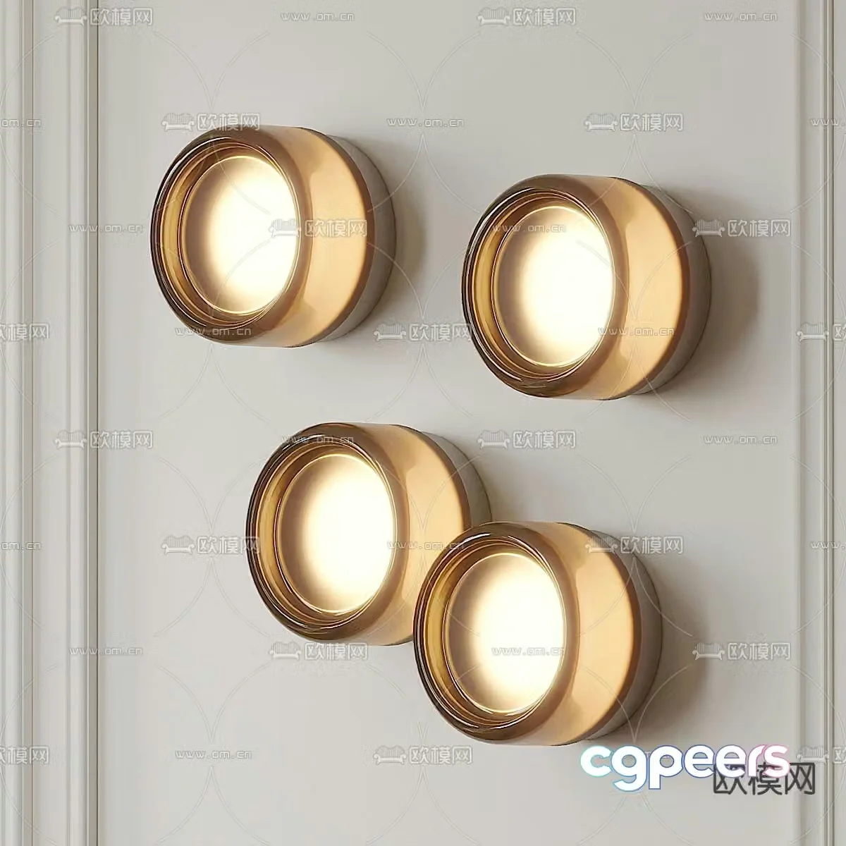 Light luxury wall lamp 3D model