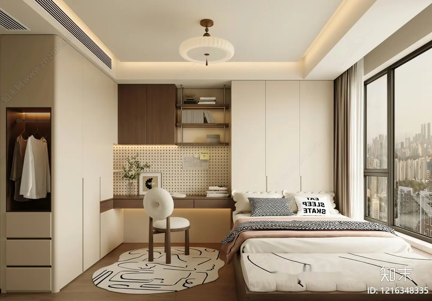 Cozy Modern Bedroom 3D Model – 18319 – VRAY Render