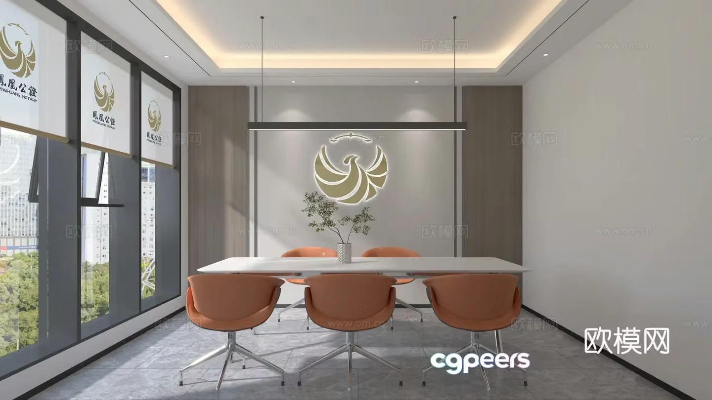 Modern conference room Reception room Negotiation room 3d model