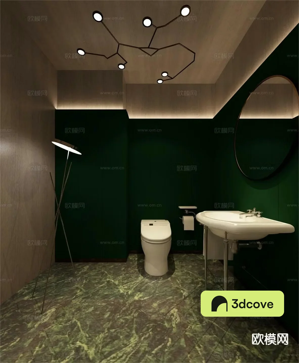 Modern bathroom toilet