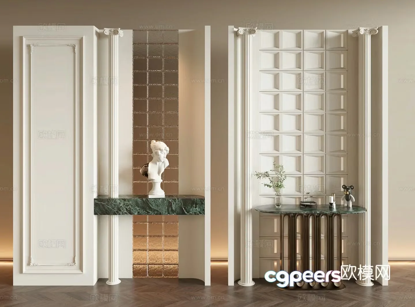 French entrance partition 3D model