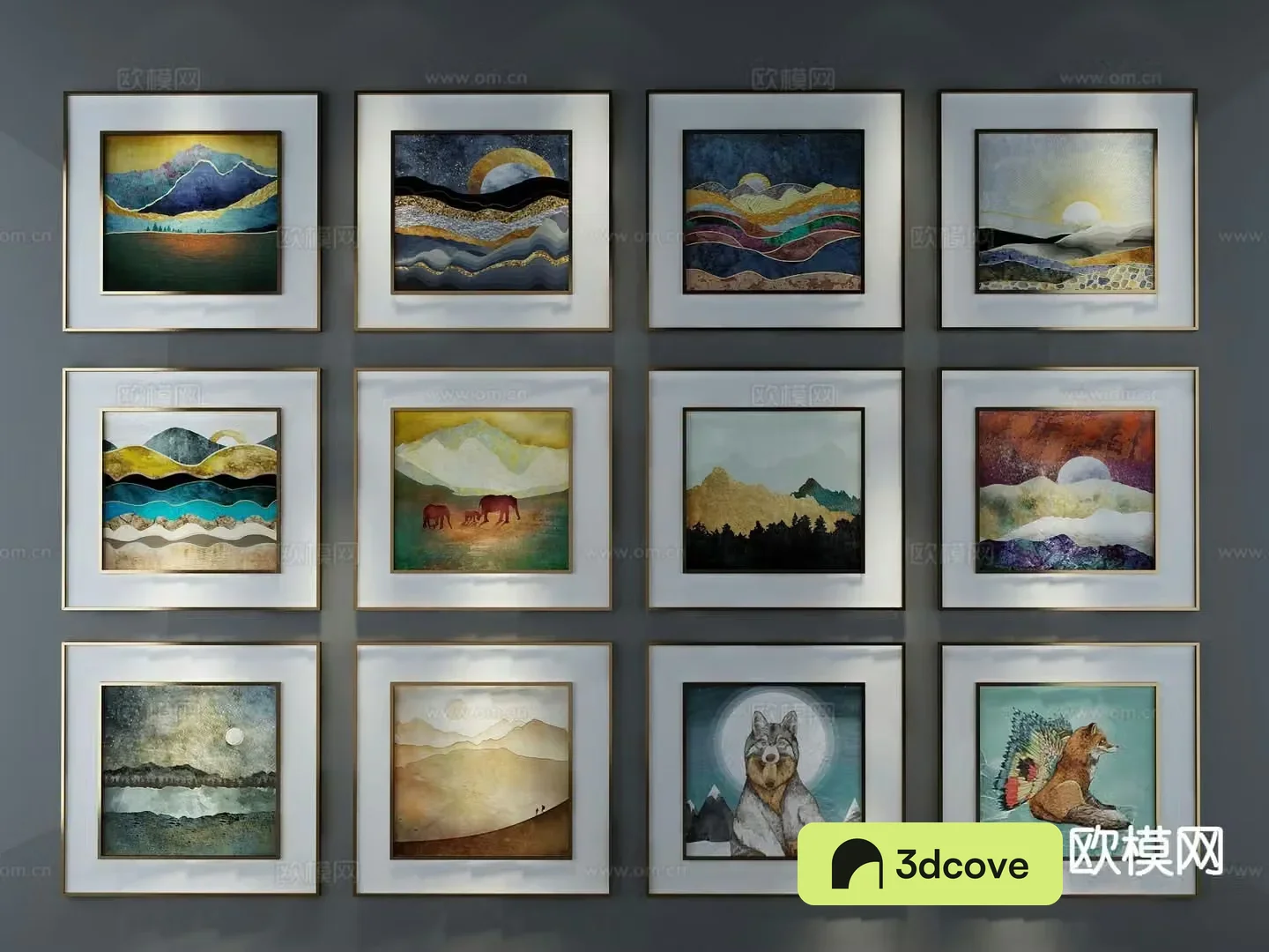 Modern minimalist oil painting decorative painting