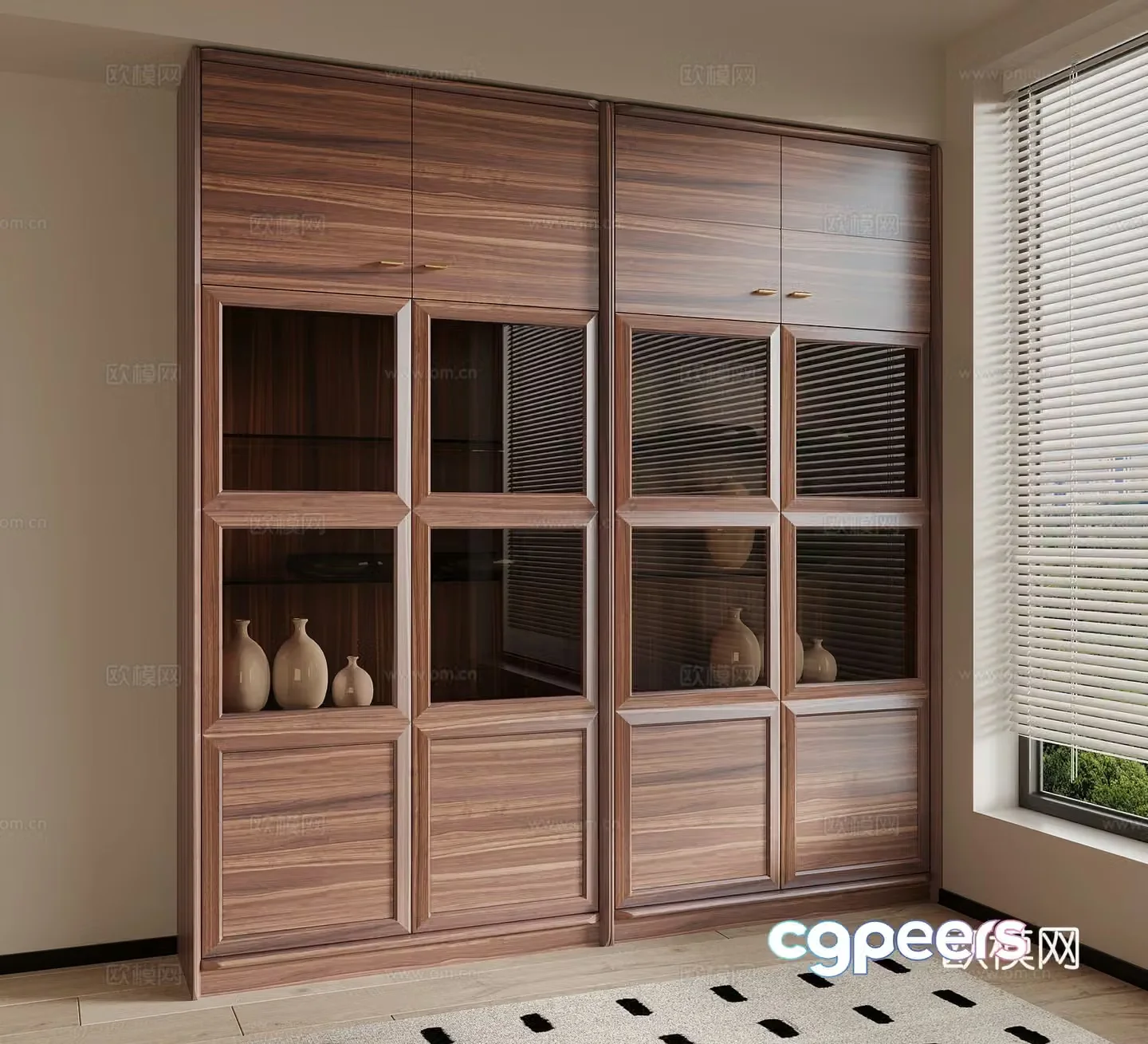 Tea cabinet New Chinese-style tea cabinet Decorative cabinet Display cabinet 3D model