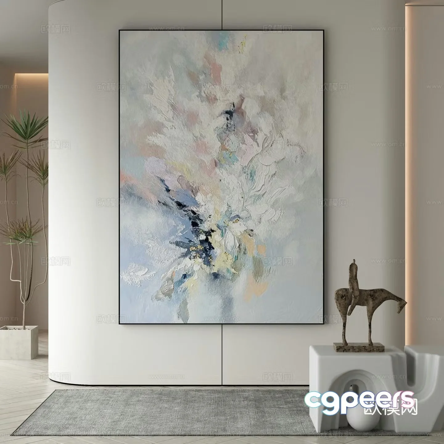 Wasabi hanging painting oil painting 3d model
