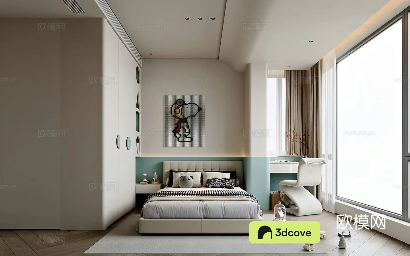 Modern style home bedroom