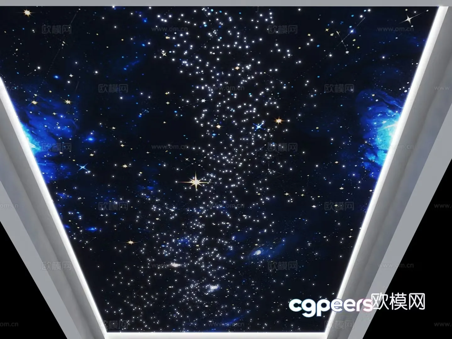 Modern technology starry sky ceiling fiber optic light ceiling starry sky ceiling technology aisle ceiling bar starry sky ceiling 3D model