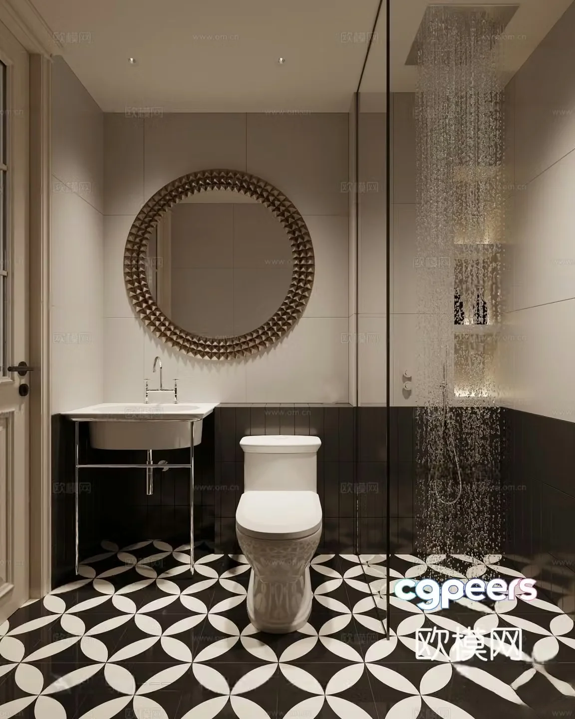 French medieval style bathroom 3D model