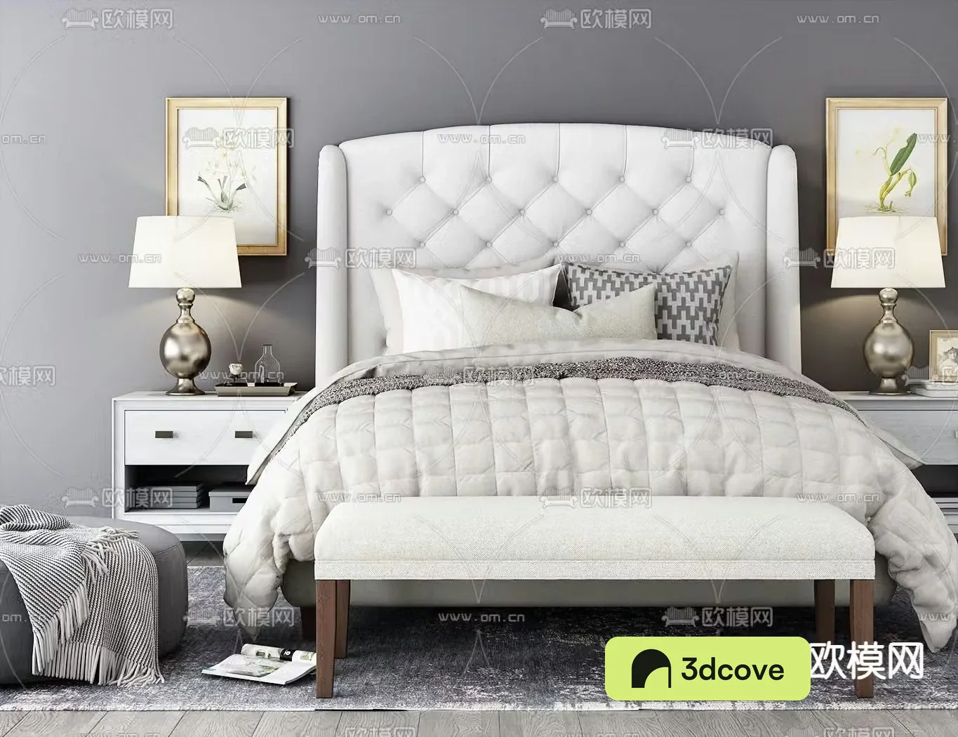 American double bed