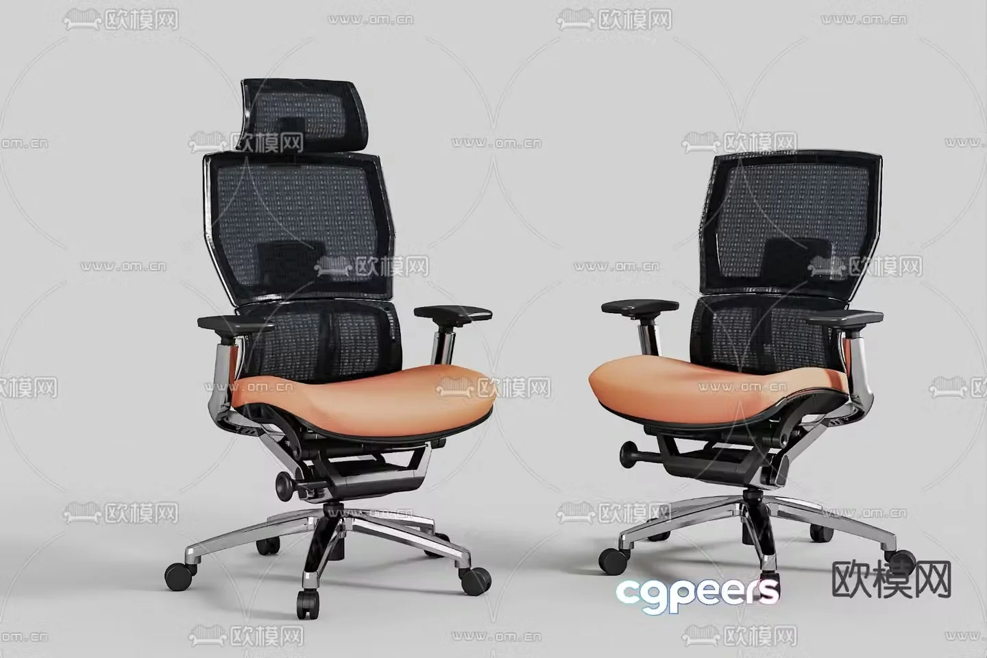 Modern office chair staff chair computer chair 3d model