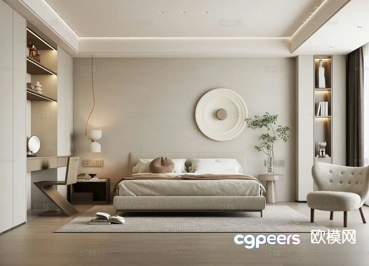Wabi Sabi bedroom master bedroom 3d model