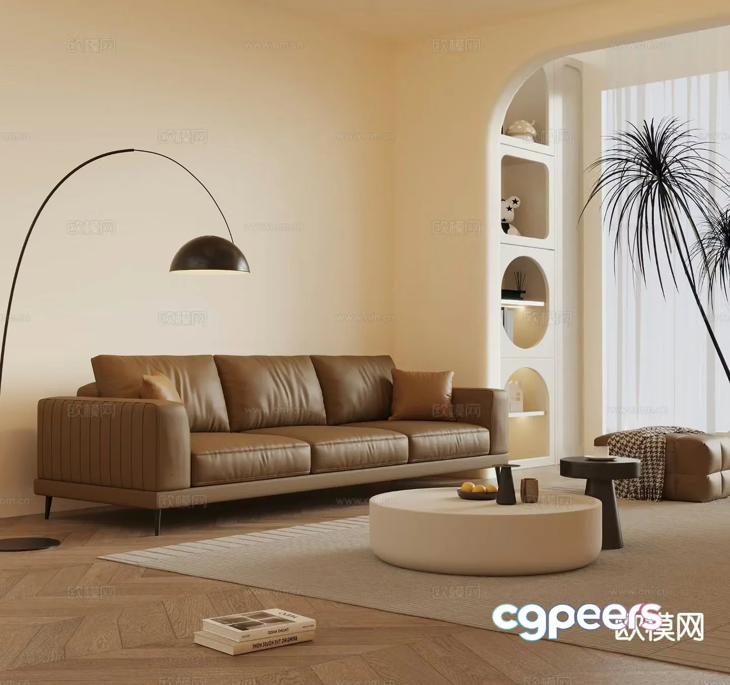 Medieval style modular sofa 3D model