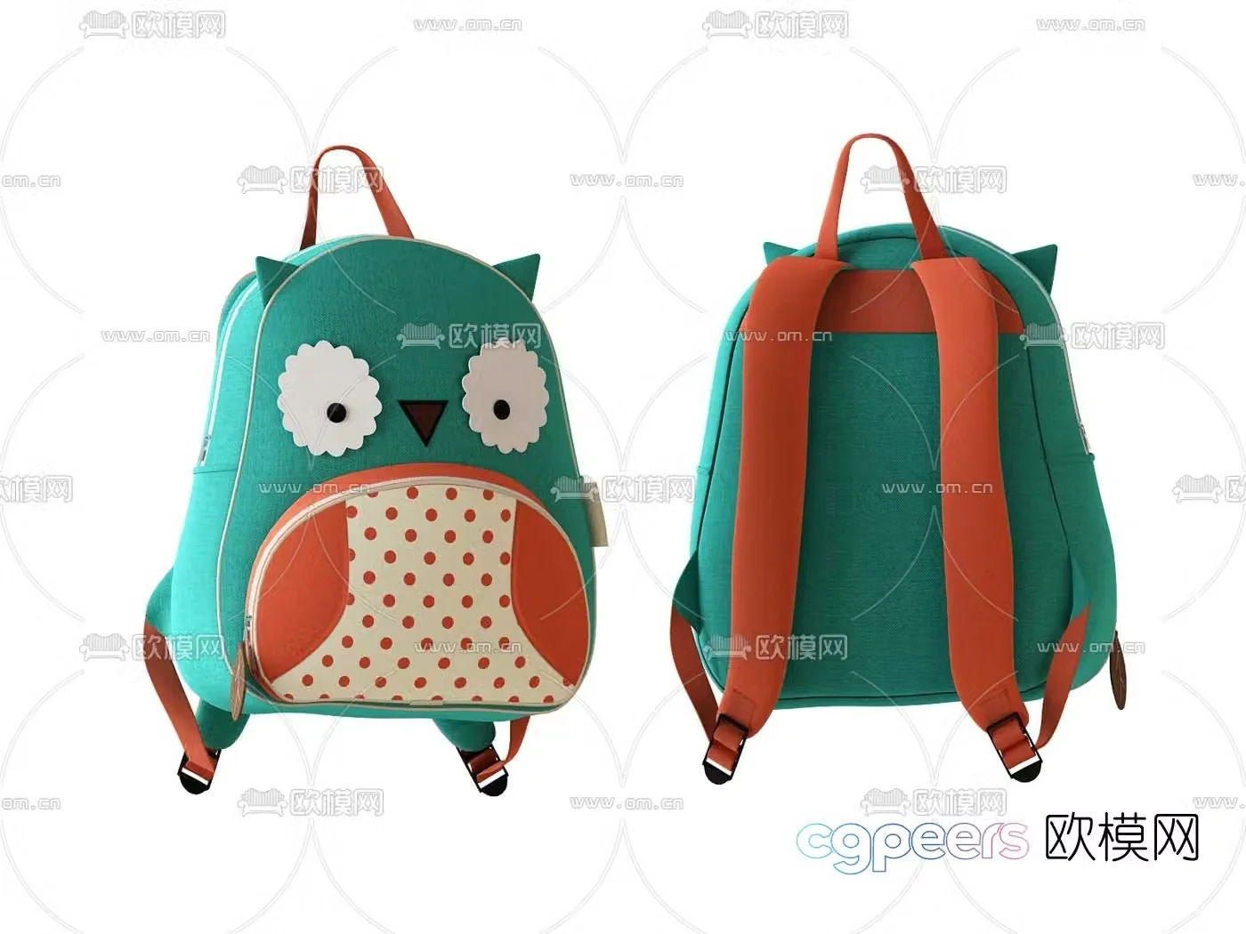 Modern children’s schoolbag 3d model