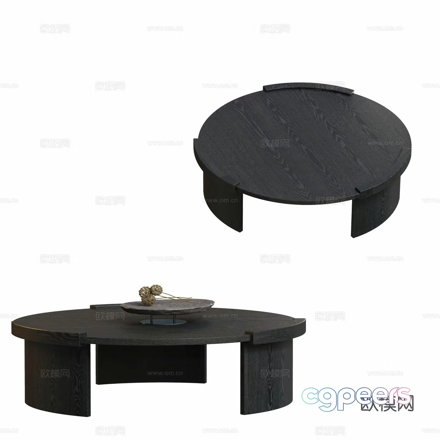 Modern round coffee table 3d model