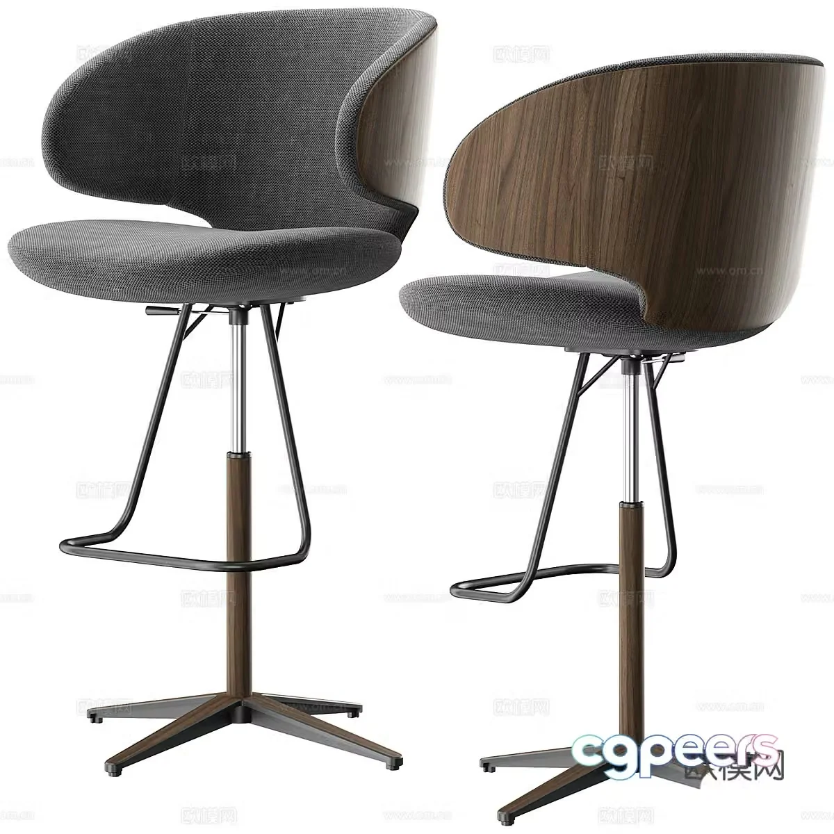 Modern Italian bar chair 3d model