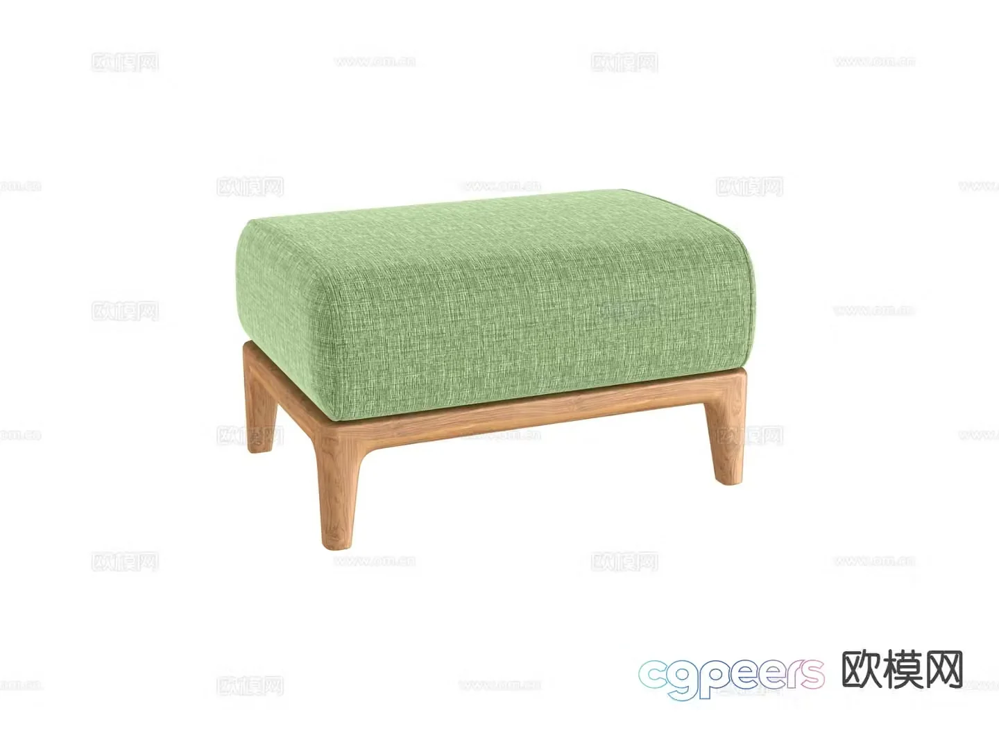 Modern sofa stool footrest 3d model