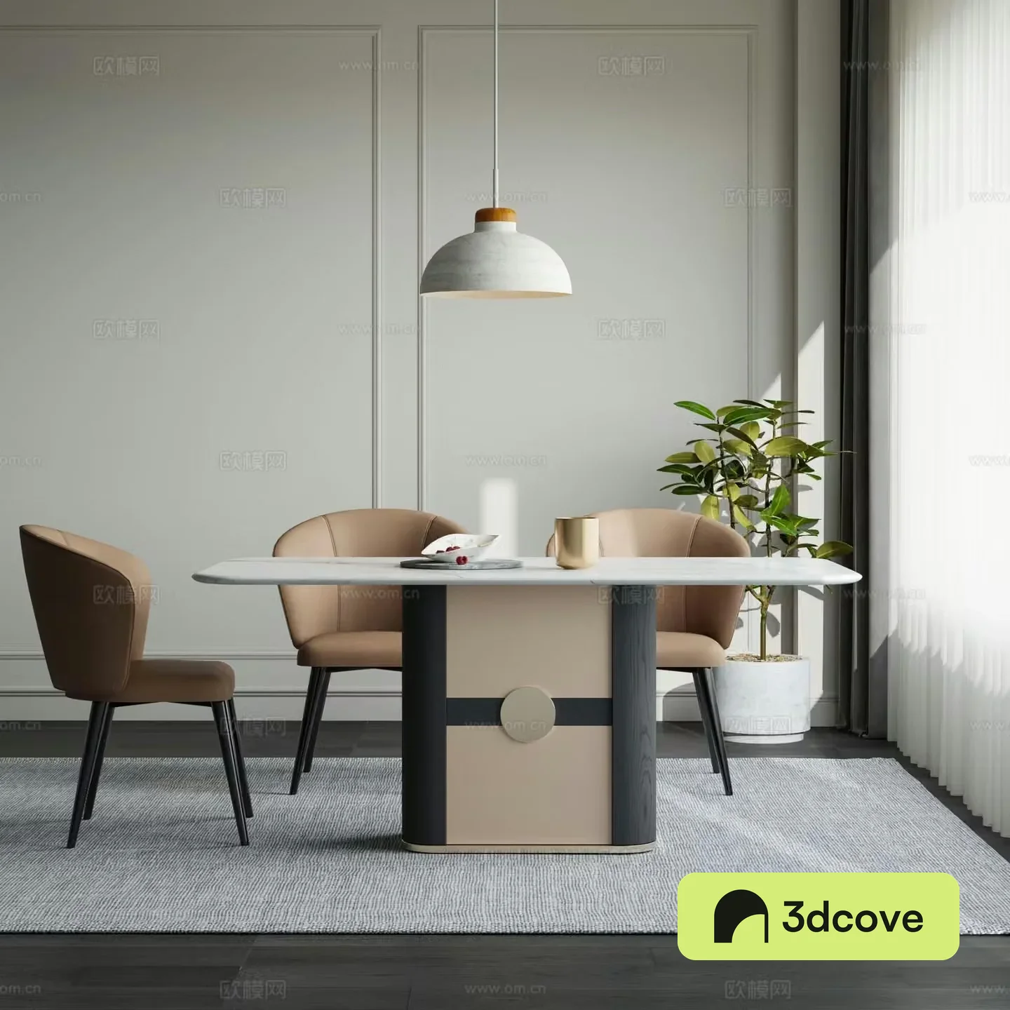 Modern dining table and chairs marble dining table