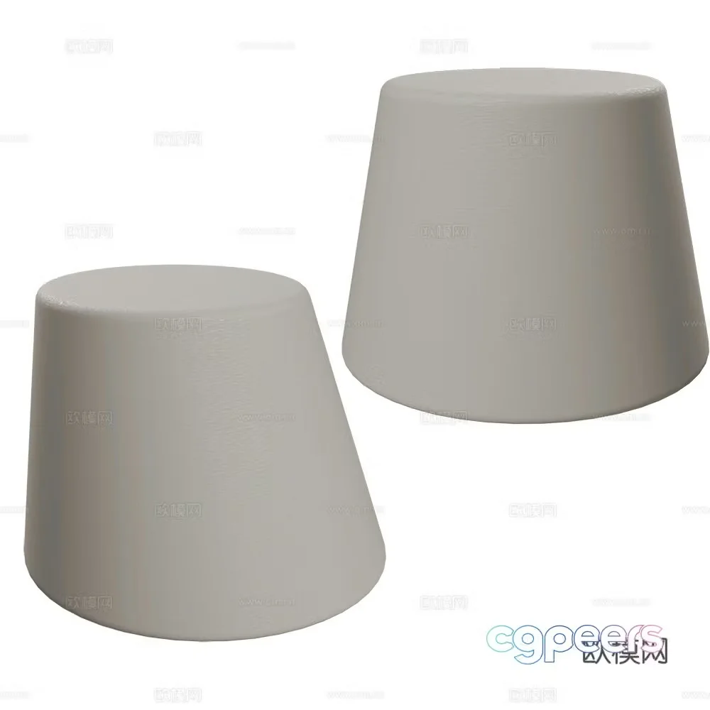 Systemtronic Leather Pillow Sofa Stool Stool 3d model